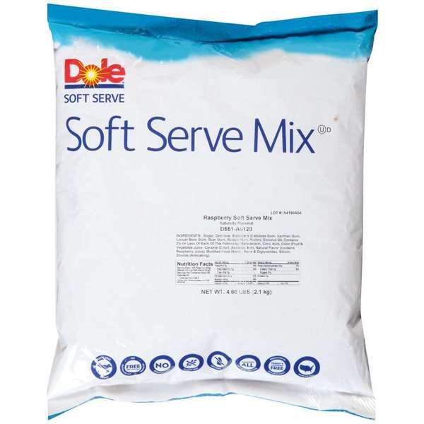Dole Dole Lactose Free Raspberry Soft Serve Mix 4.6lbs, PK4 D551-A6120